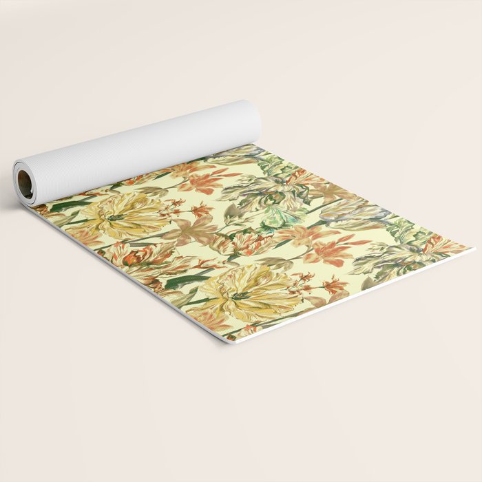 Watercolor Golden Bloom Yoga Mat Gallery Image 2