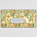 Watercolor Golden Bloom Desk Mat Gallery Image 1