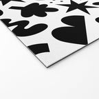 Abstract black and white organic shape pattern Welcome Mat Gallery Image 2