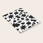 Abstract black and white organic shape pattern Notebook Gallery Image 2