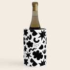 Abstract black and white organic shape pattern Wine Chiller Gallery Image 1