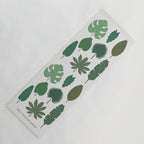 Cat and Plant 39: Tropicat Leaves Yoga Mat Gallery Image 1