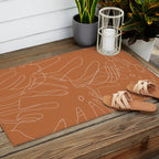 Monstera No2 Burnt Orange Outdoor Rug Gallery Image 2