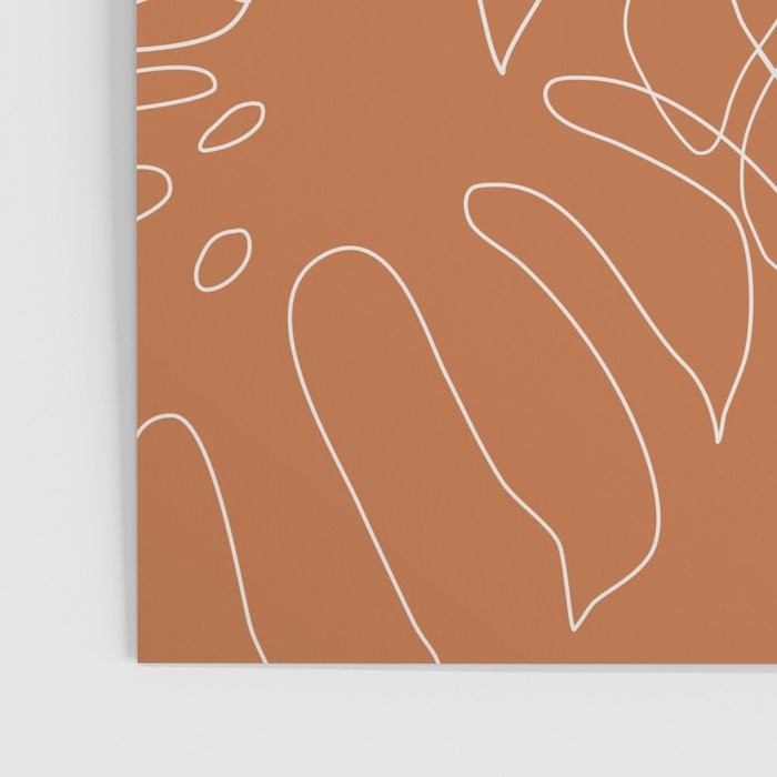 Monstera No2 Burnt Orange Poster Gallery Image 3