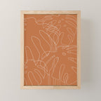 Monstera No2 Burnt Orange Mini Art Print Gallery Image 1