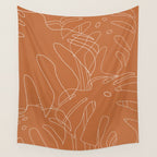 Monstera No2 Burnt Orange Wall Tapestry Gallery Image 4