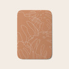 Monstera No2 Burnt Orange Bath Mat Gallery Image 1