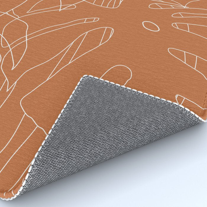 Monstera No2 Burnt Orange Rug Gallery Image 4