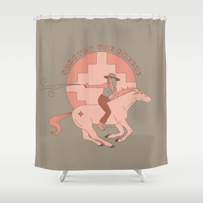 Shootin' The Breeze Shower Curtain Gallery Image 1