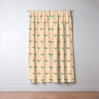 Simple Peach Floral - small flowers Window Curtain Gallery Image 3