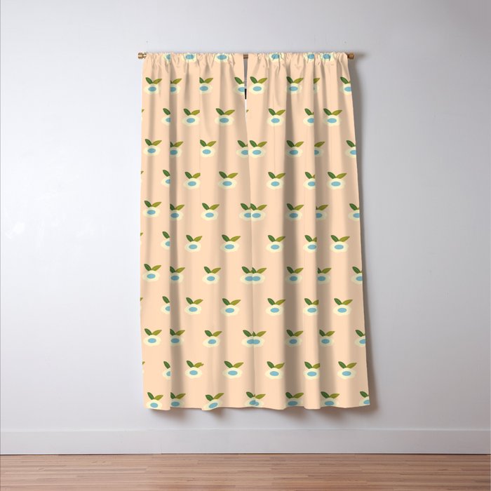 Simple Peach Floral - small flowers Window Curtain Gallery Image 3
