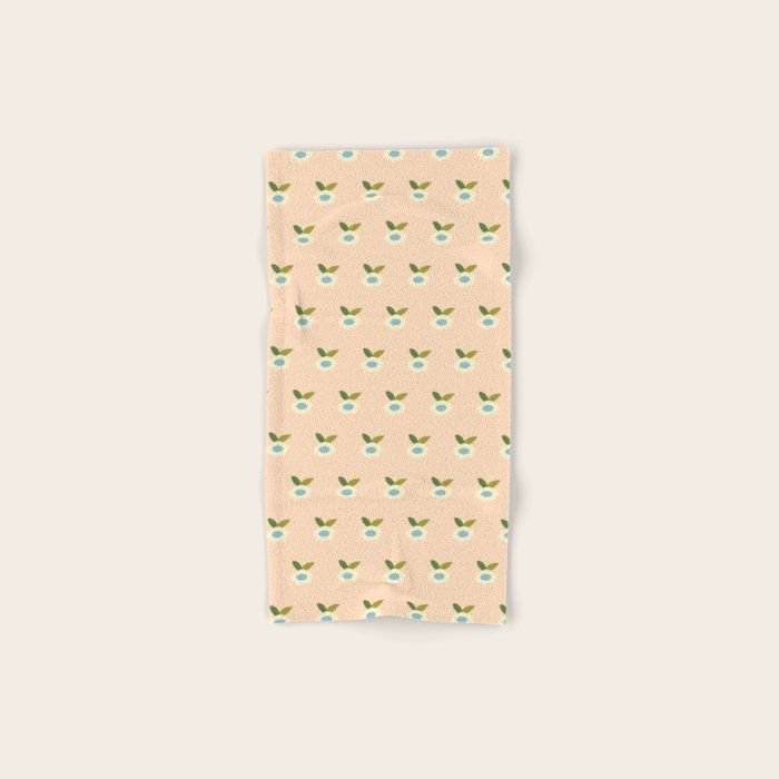 Simple Peach Floral - small flowers Bath Towel Gallery Image 1