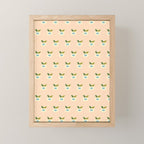 Simple Peach Floral - small flowers Mini Art Print Gallery Image 1