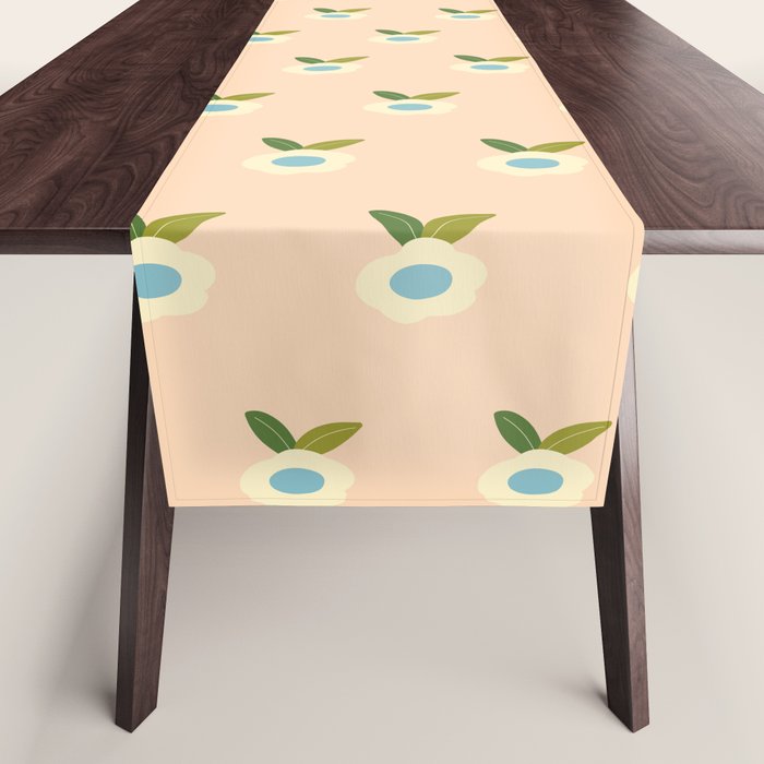 Simple Peach Floral - small flowers Table Runner Gallery Image 1