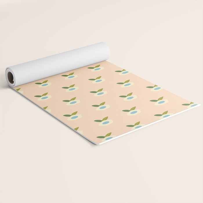 Simple Peach Floral - small flowers Yoga Mat Gallery Image 2