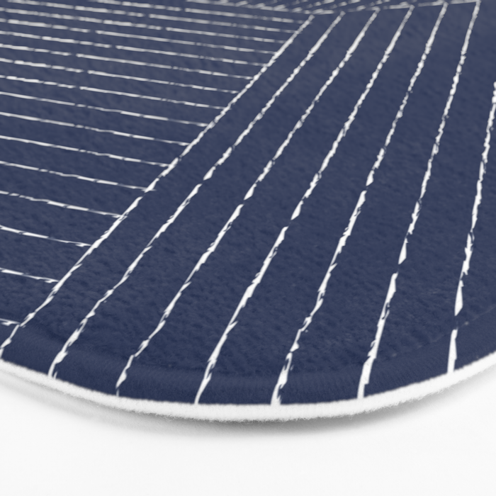 Lines (Navy) Bath Mat Gallery Image 3