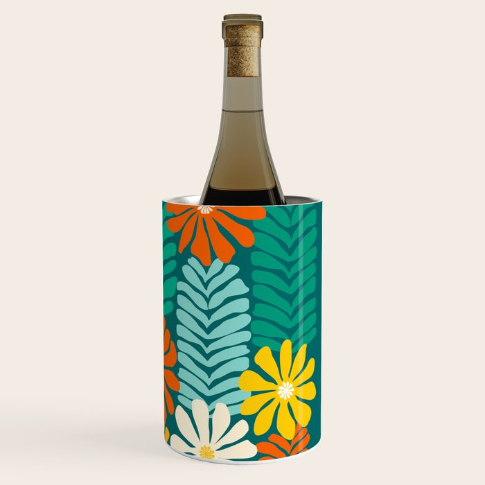 Minimal Meadow Abstract Floral Art Wine Chiller Gallery Image 3
