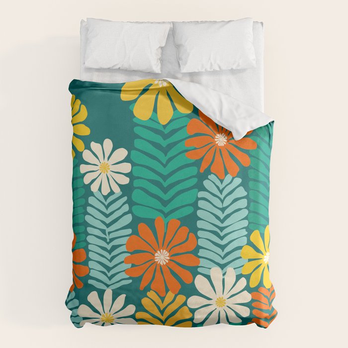 Minimal Meadow Abstract Floral Art Duvet Cover Gallery Image 6