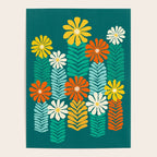 Minimal Meadow Abstract Floral Art Poster Gallery Image 4