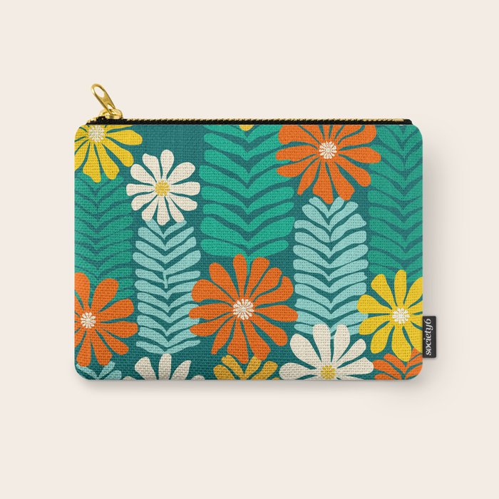 Minimal Meadow Abstract Floral Art Carry All Pouch Gallery Image 1
