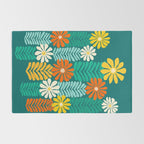 Minimal Meadow Abstract Floral Art Rug Gallery Image 2