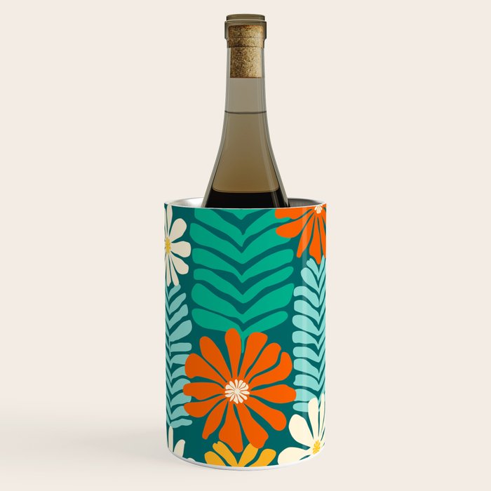 Minimal Meadow Abstract Floral Art Wine Chiller Gallery Image 1