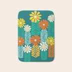 Minimal Meadow Abstract Floral Art Bath Mat Gallery Image 1