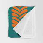 Minimal Meadow Abstract Floral Art Throw Blanket Gallery Image 3
