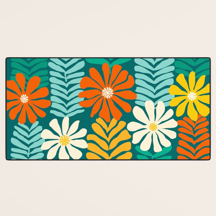 Minimal Meadow Abstract Floral Art Desk Mat Gallery Image 3
