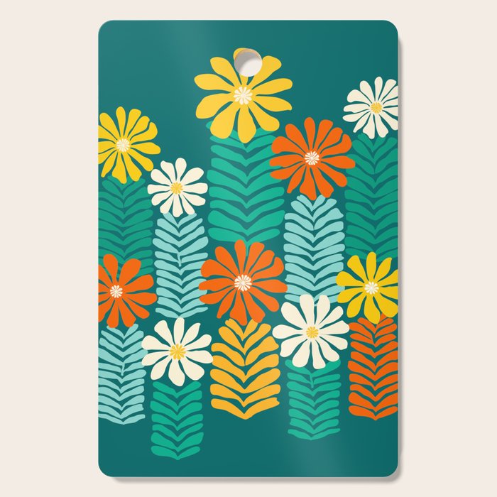 Minimal Meadow Abstract Floral Art Cutting Board Gallery Image 1