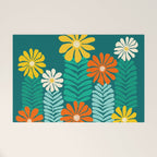 Minimal Meadow Abstract Floral Art Welcome Mat Gallery Image 1