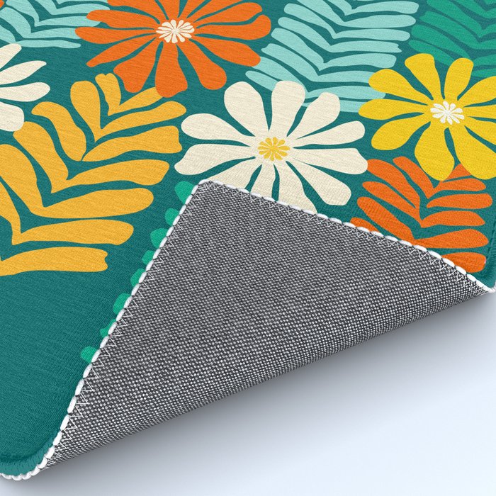 Minimal Meadow Abstract Floral Art Rug Gallery Image 4