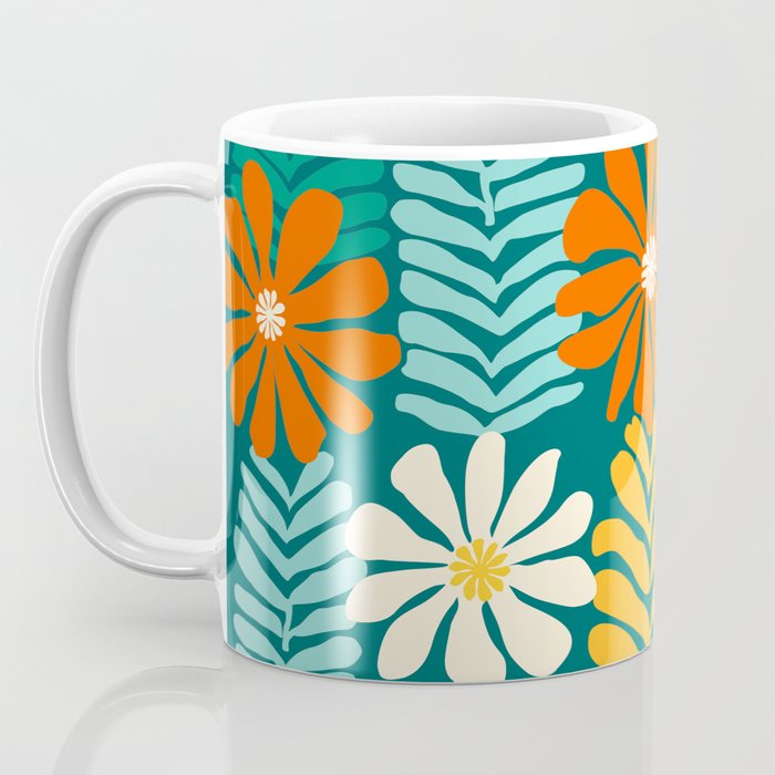 Minimal Meadow Abstract Floral Art Coffee Mug Gallery Image 3