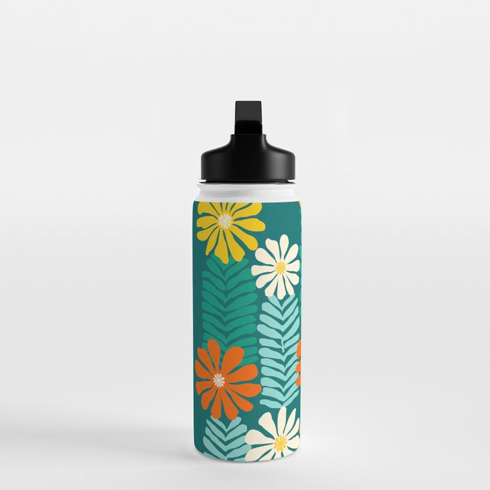 Minimal Meadow Abstract Floral Art Water Bottle Gallery Image 3