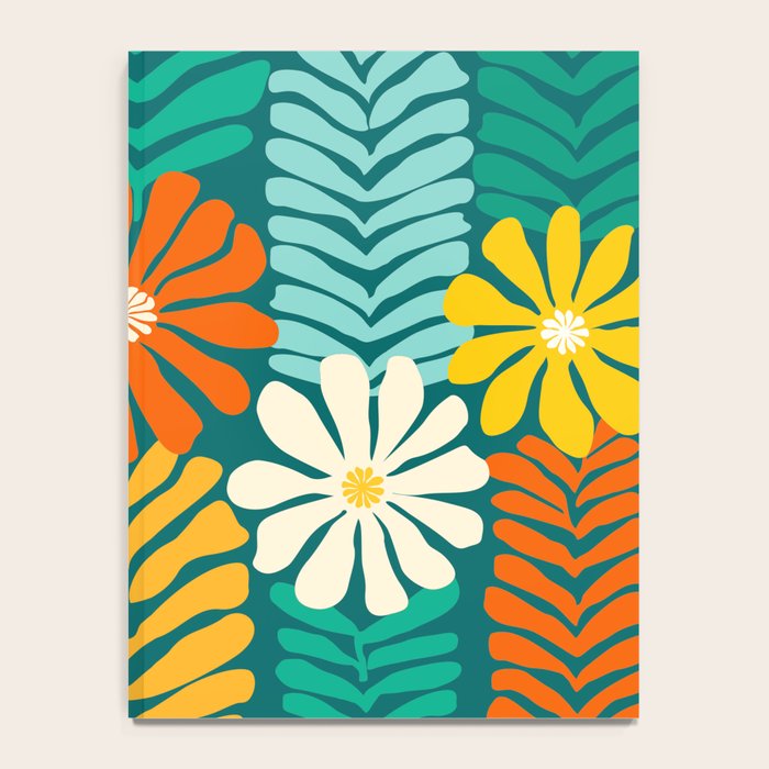 Minimal Meadow Abstract Floral Art Notebook Gallery Image 4