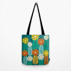 Minimal Meadow Abstract Floral Art Tote Bag Gallery Image 2