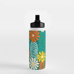 Minimal Meadow Abstract Floral Art Water Bottle Gallery Image 2