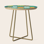Minimal Meadow Abstract Floral Art Side Table Gallery Image 1