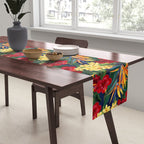 Tropical Paradise Hawaiian Floral Illustration Table Runner Gallery Image 2