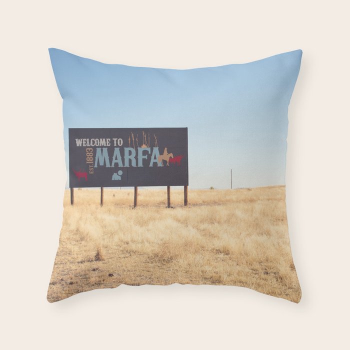 Welcome to Marfa Throw Pillow Gallery Image 6