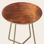 cognac suede leather ( faux  ) Side Table Gallery Image 2