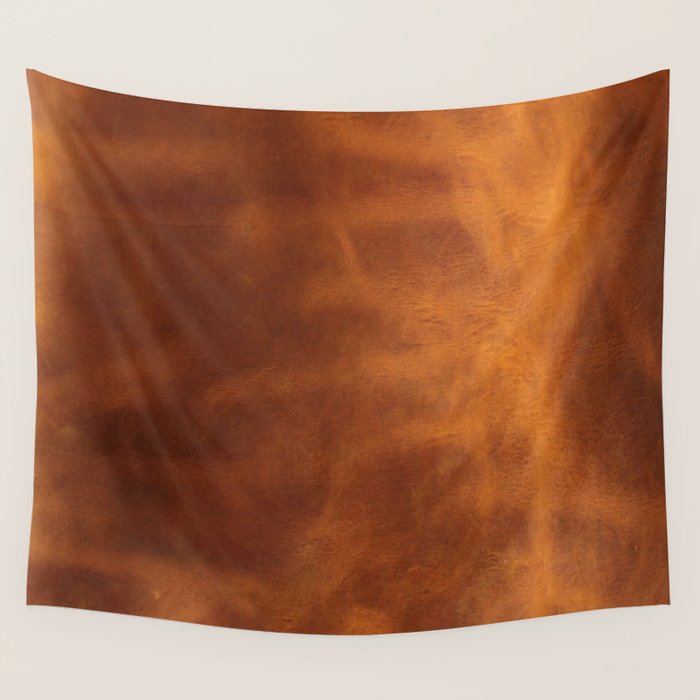 cognac suede leather ( faux  ) Wall Tapestry Gallery Image 4