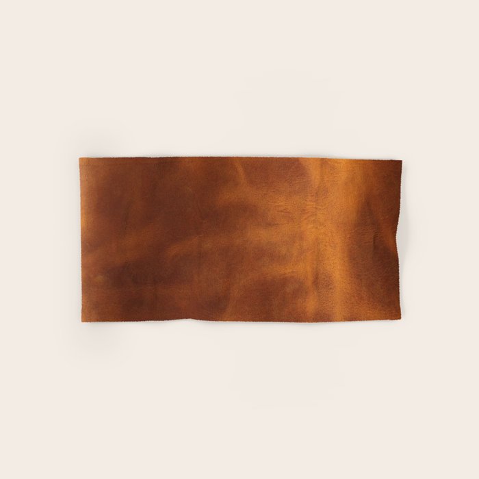 cognac suede leather ( faux  ) Bath Towel Gallery Image 1