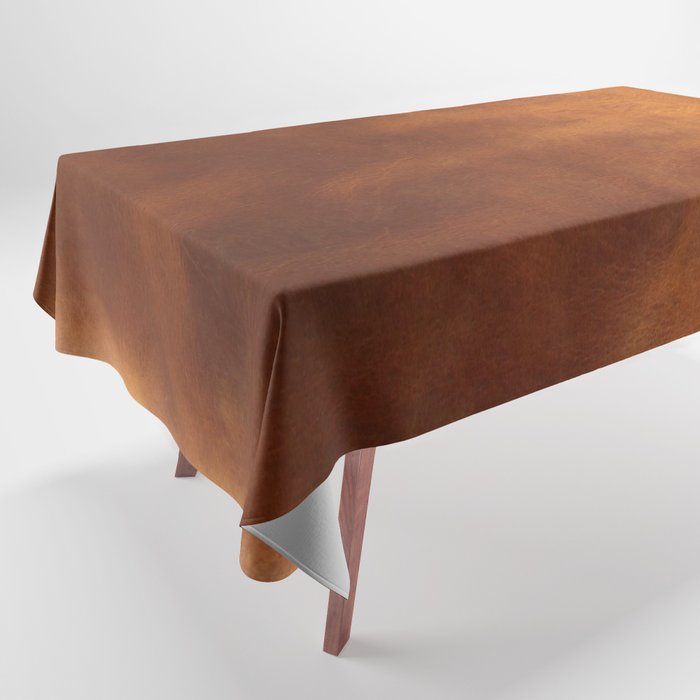 cognac suede leather ( faux  ) Tablecloth Gallery Image 1