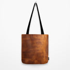 cognac suede leather ( faux  ) Tote Bag Gallery Image 2