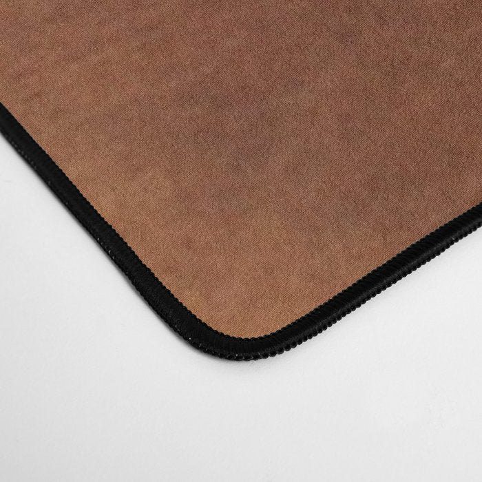 cognac suede leather ( faux  ) Desk Mat Gallery Image 4