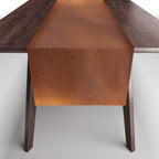 cognac suede leather ( faux  ) Table Runner Gallery Image 1