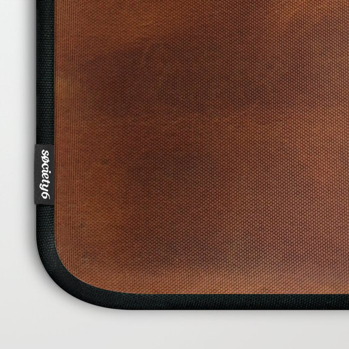 cognac suede leather ( faux  ) Laptop Sleeve Gallery Image 3