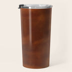 cognac suede leather ( faux  ) Travel Mug Gallery Image 3
