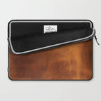 cognac suede leather ( faux  ) Laptop Sleeve Gallery Image 2
